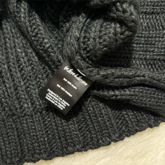 For love and Lemons Keke Cutout Turtleneck Cold Shoulder Black Sweater - Picture 6 of 7